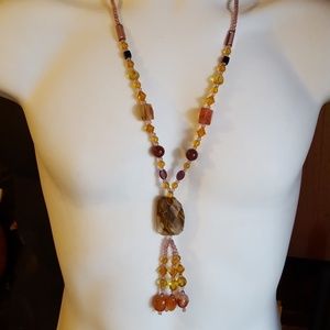 Hobo glass marble beaded necklace brand new brand